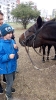 Děti ze ZŠ Trávníčkova na koních v Hostivaři